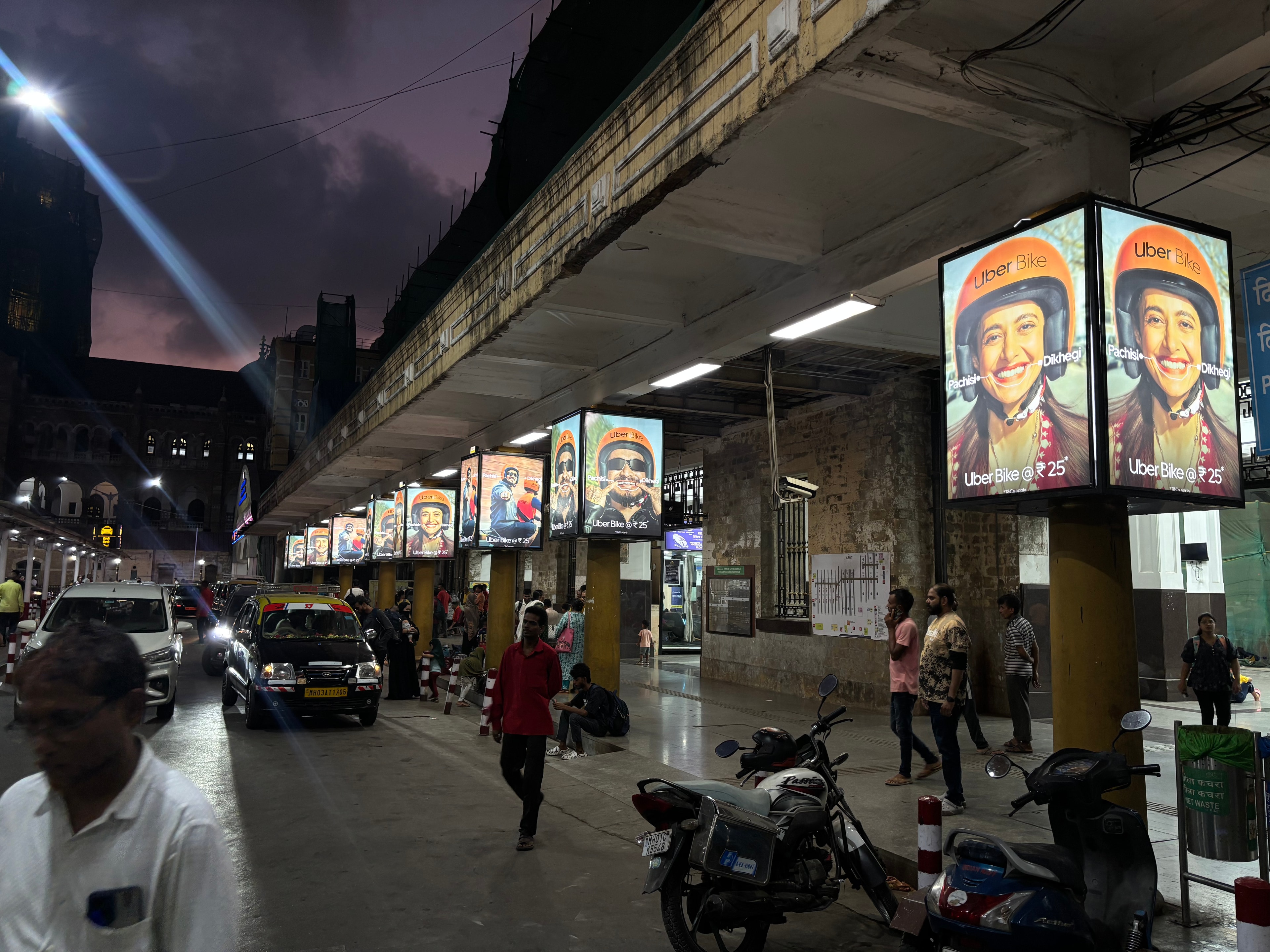 Uber Bike campaign at CSMT Mumbai Taxi Stand