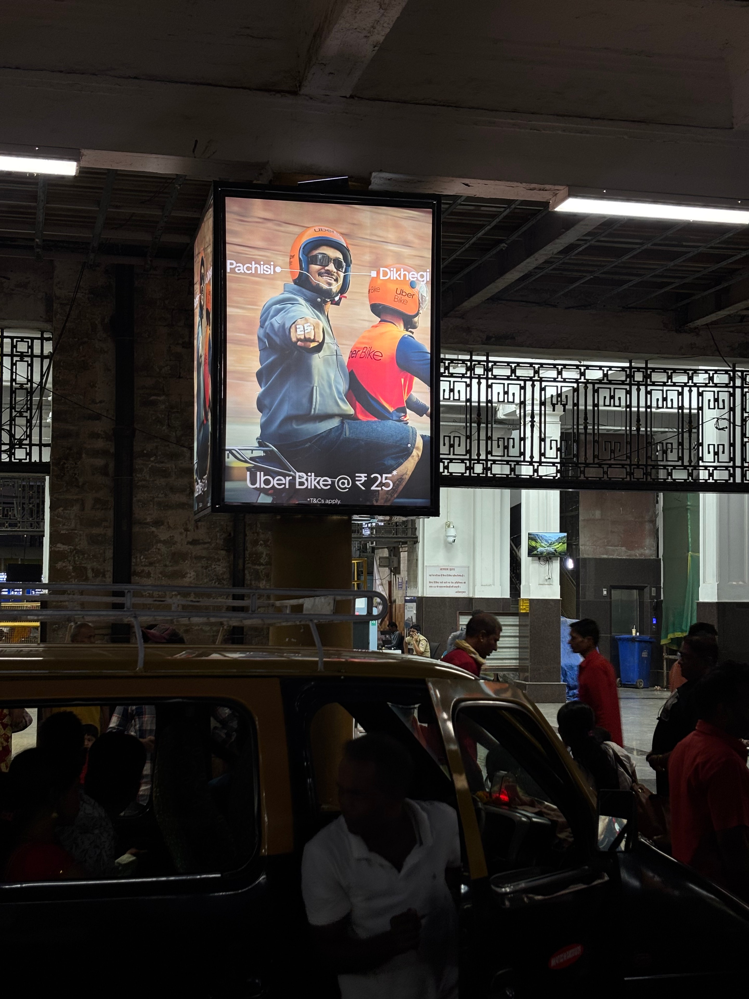 Uber Bike campaign at CSMT Mumbai Taxi Stand
