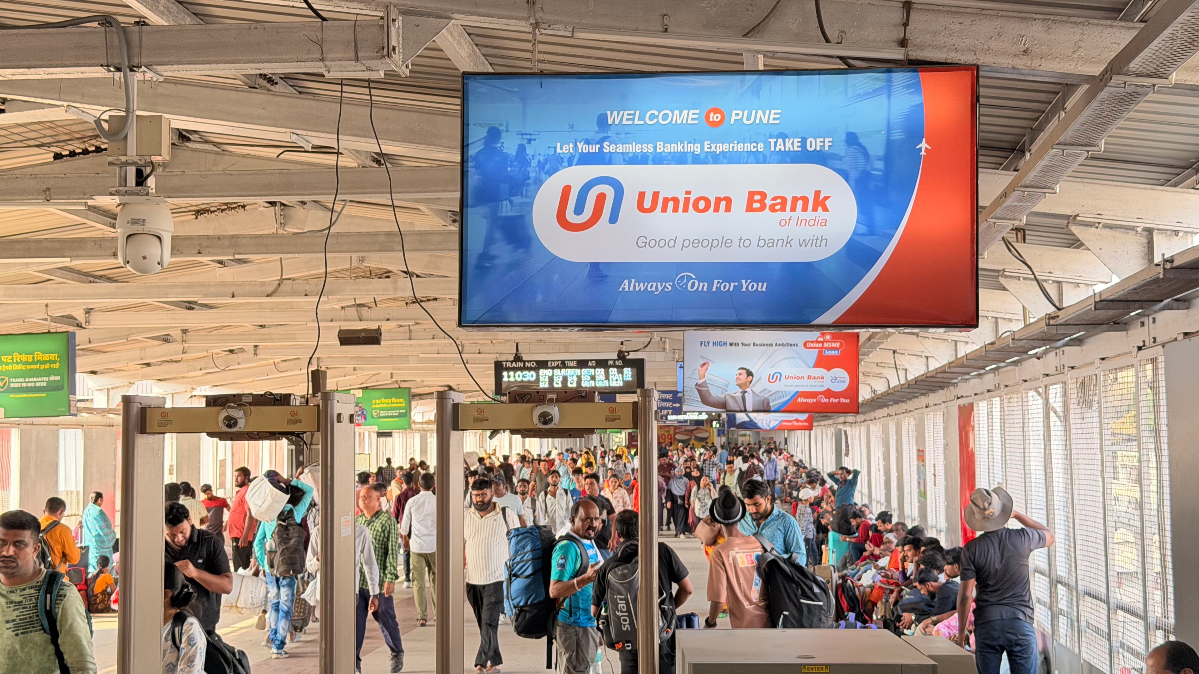 Union Bank of India campaign at Pune Station FOB