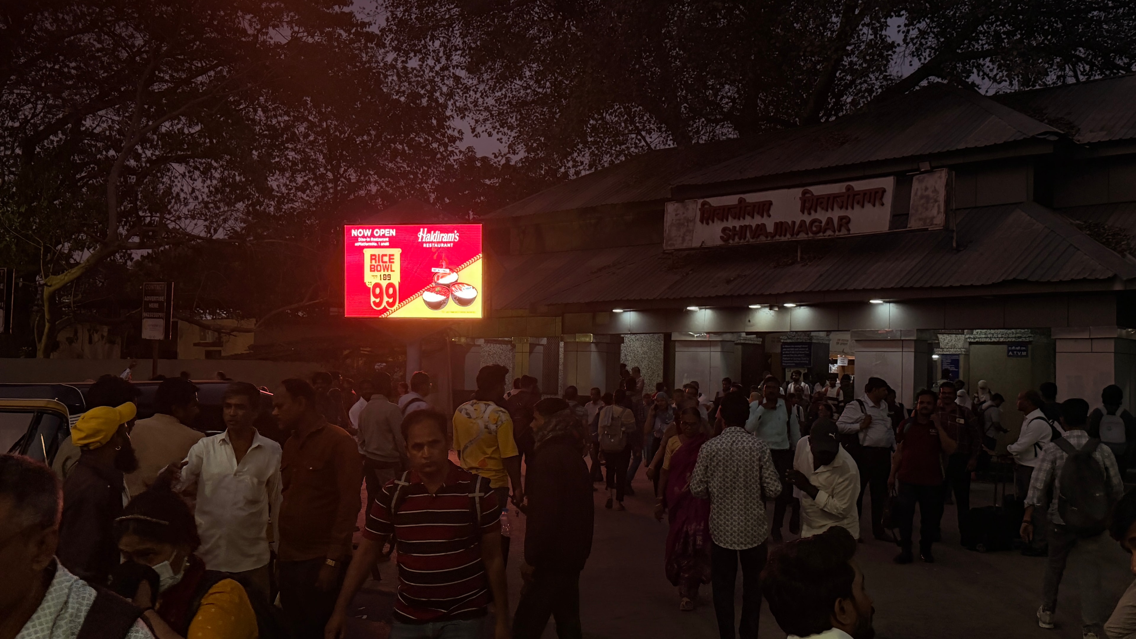 Haldiram's campaign at Shivaji Nagar Station LED