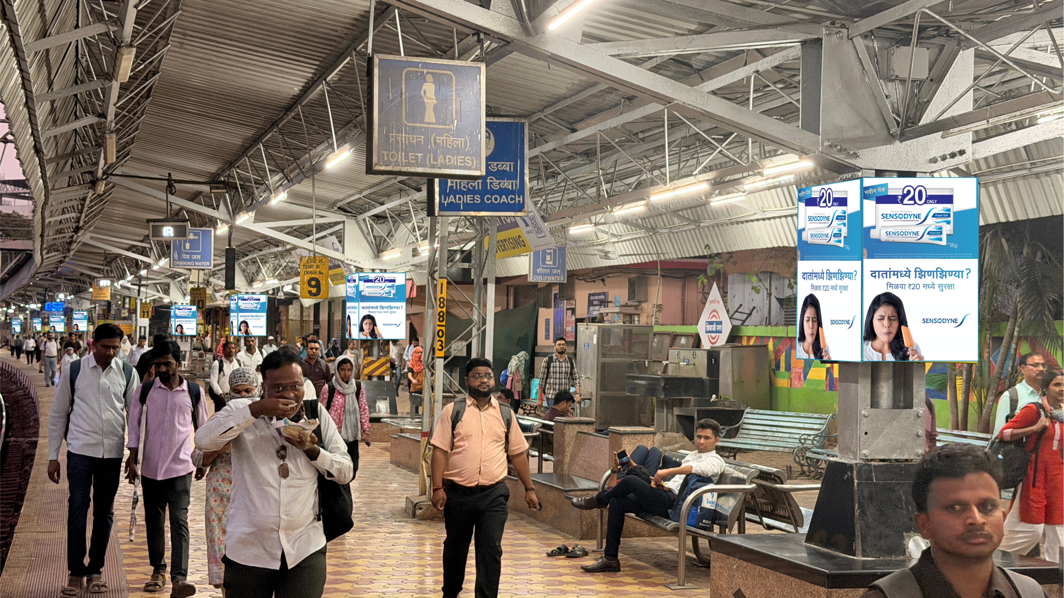 Sensodyne campaign at Shivaji Nagar & Pimpri Station